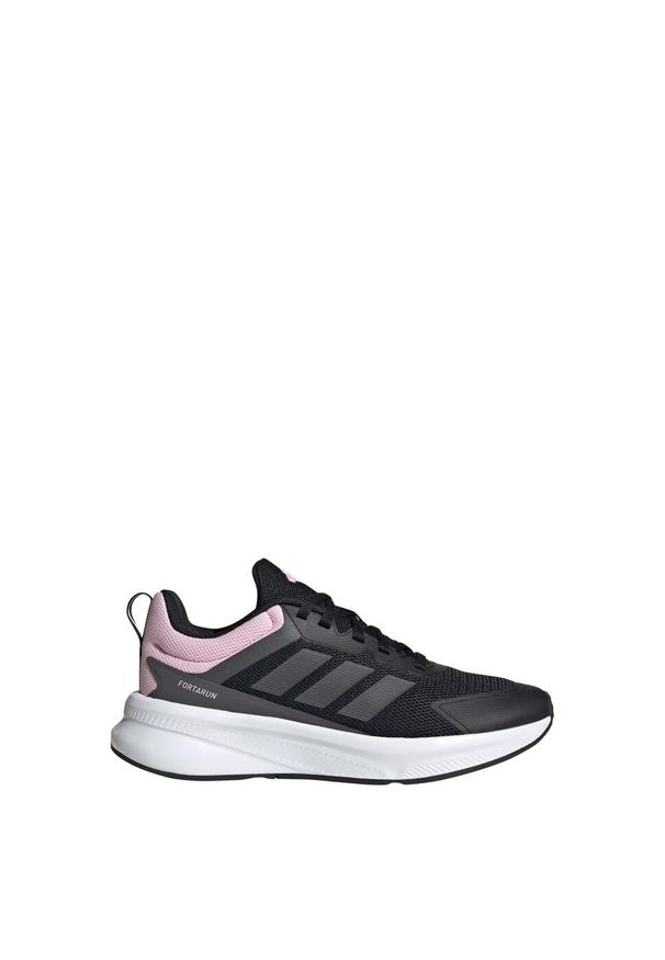 Adidas - Buty dla dzieci Fortarun 4.0. Okazja: na uczelnię. Kolor: szary, czarny, wielokolorowy, różowy. Sport: joga i pilates