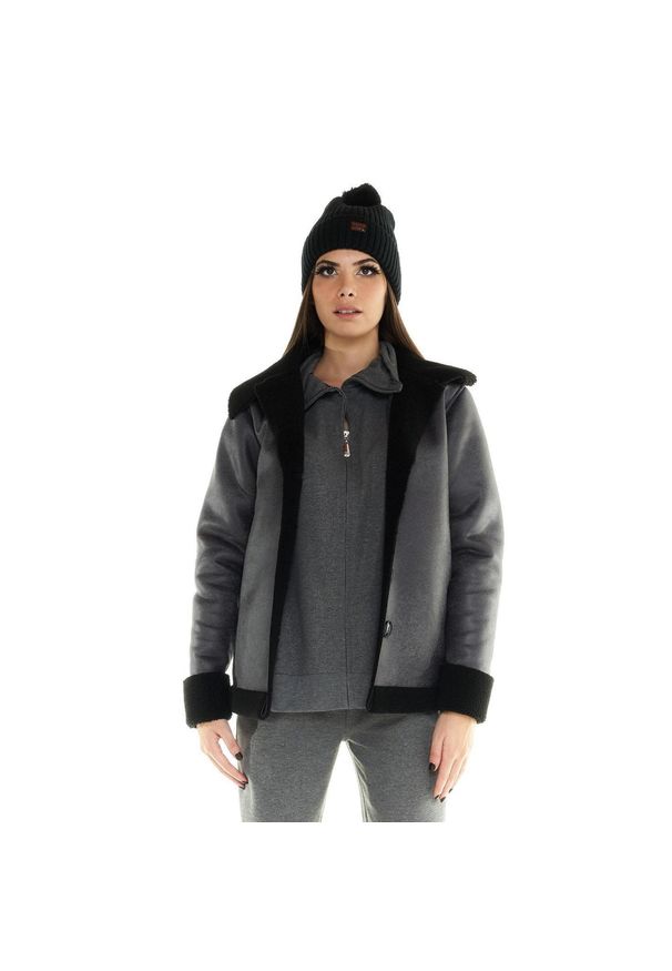 LEONE 1947 APPAREL - Damska kurtka Leone w kolorze Grayss Sherpa. Kolor: szary. Materiał: tkanina. Sport: turystyka piesza