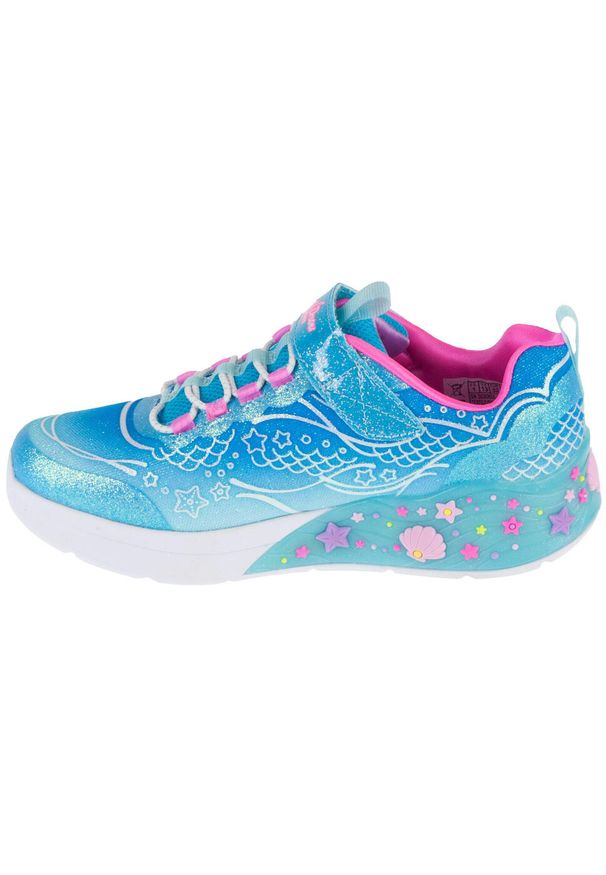 skechers - Tenisówki Skechers Model Mermaid Dreams Kolor Niebieski. Kolor: niebieski. Materiał: materiał. Model: Skechers Sport. Sport: turystyka piesza