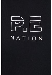 P.E Nation T-shirt bawełniany kolor czarny. Okazja: na co dzień. Kolor: czarny. Materiał: bawełna. Wzór: nadruk. Styl: casual #2