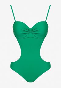 Renee - Zielony Strój Kąpielowy Jednoczęściowy z Wycięciami w Talii i na Plecach Tovantia. Kolor: zielony #5