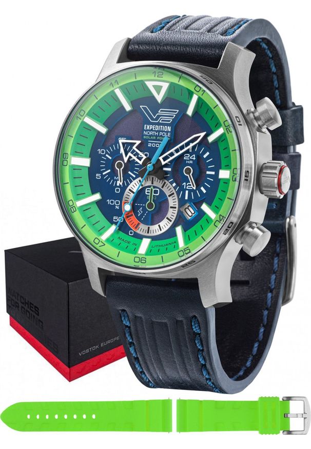 Zegarek Vostok Europe Zegarek męski Vostok Europe VR42-595A733 niebieski. Kolor: niebieski