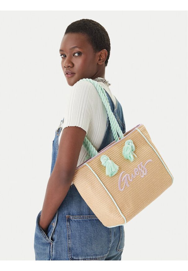 Guess Torebka J6GZ20 WO680 Beżowy. Kolor: beżowy