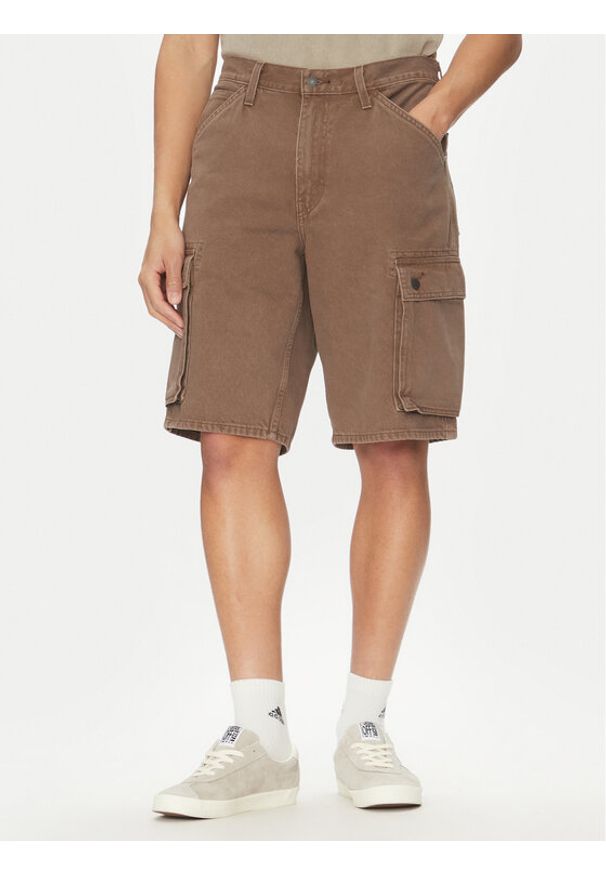 Levi's® Szorty jeansowe 478™ 001GU-0003 Brązowy Baggy Fit. Kolor: brązowy. Materiał: bawełna