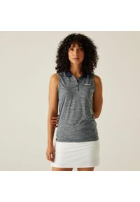 Regatta - Tima II damska koszulka. Typ kołnierza: polo. Kolor: niebieski, czerwony, wielokolorowy. Długość rękawa: bez rękawów. Długość: długie. Styl: sportowy #1