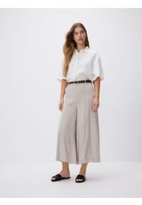 Reserved - Spodnie culotte z modalu - brązowy. Kolor: brązowy #1