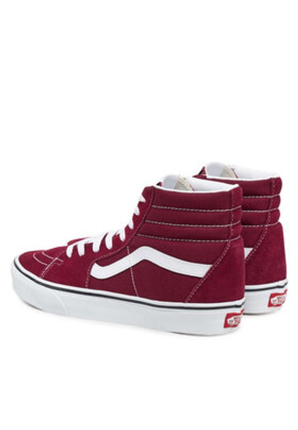 Vans Tenisówki SK8-Hi VN000D32ZCF1 Bordowy. Kolor: czerwony. Materiał: skóra, zamsz
