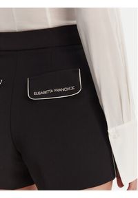 Elisabetta Franchi Szorty materiałowe SH-008-51E2 Czarny Regular Fit. Kolor: czarny. Materiał: syntetyk