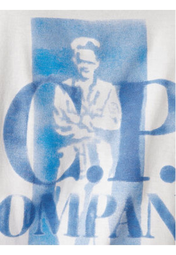 C.P. Company T-Shirt 20CMTS143A110579W Écru Regular Fit. Kolor: kremowy. Materiał: bawełna