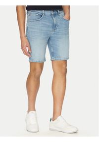 TOMMY HILFIGER - Tommy Hilfiger Szorty jeansowe Brooklyn MW0MW39195 Niebieski Slim Fit. Kolor: niebieski. Materiał: bawełna