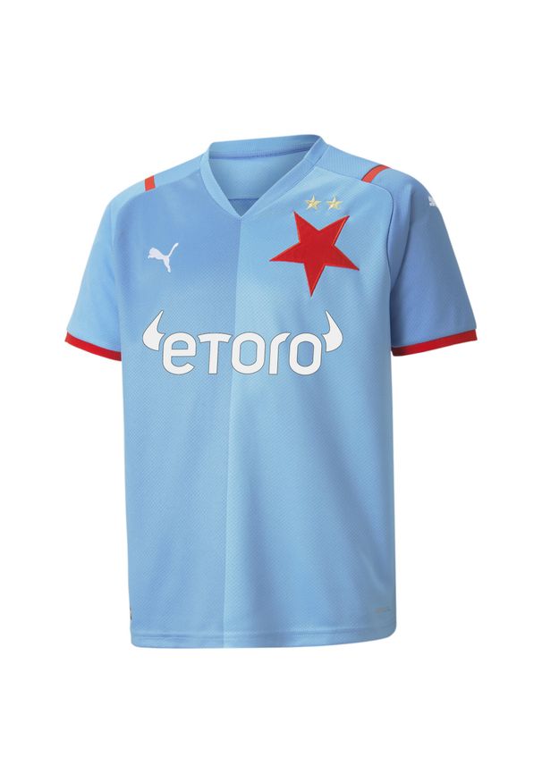 Podkoszulek Puma Sks Away Shirt Replica Jr Team, Dzieci. Kolor: szary, niebieski, wielokolorowy. Materiał: poliester, materiał. Sport: piłka nożna