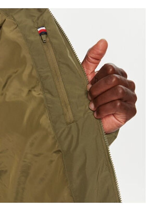 TOMMY HILFIGER - Tommy Hilfiger Kurtka puchowa MW0MW36666 Khaki Regular Fit. Kolor: brązowy. Materiał: syntetyk