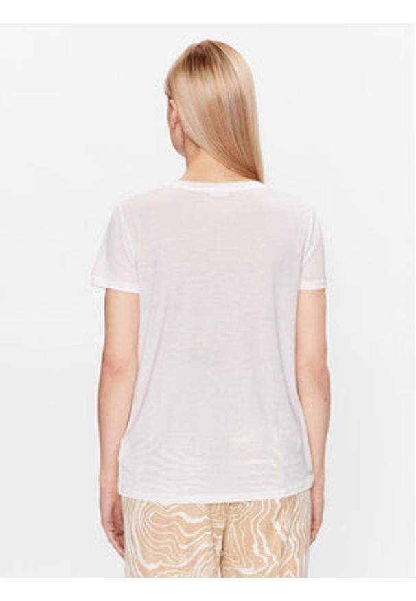 United Colors of Benetton - United Colors Of Benetton T-Shirt 3NLHE4249 Biały Regular Fit. Kolor: biały. Materiał: lyocell