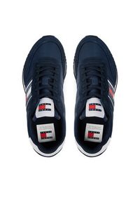 Tommy Jeans Sneakersy Tjm Runner Casual Ess EM0EM01351 Granatowy. Okazja: na co dzień. Kolor: niebieski. Materiał: materiał