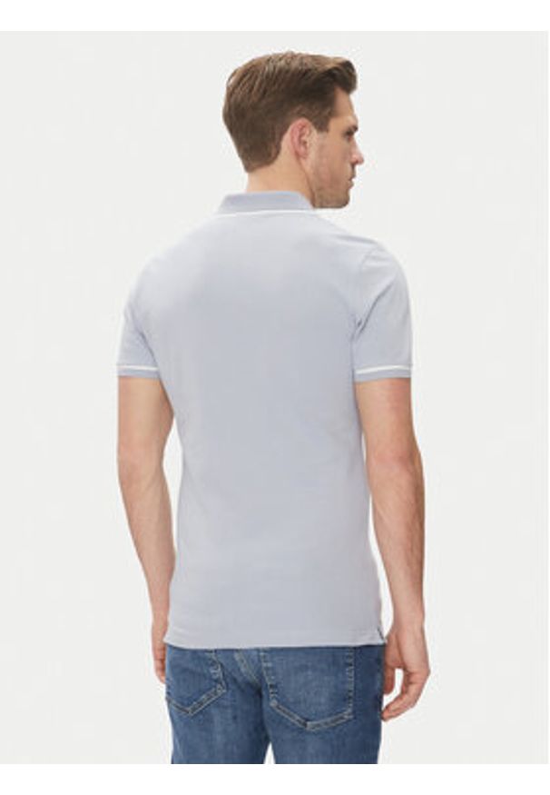 Calvin Klein Jeans Polo J30J315603 Niebieski Slim Fit. Typ kołnierza: polo. Kolor: szary. Materiał: bawełna