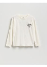 Reserved - Longsleeve Brawl Stars - złamana biel. Materiał: dzianina, bawełna. Długość rękawa: długi rękaw