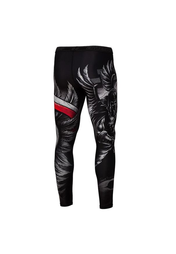 Legginsy sportowe męskie EXTREME HOBBY HUSARZ. Kolor: czarny. Materiał: poliester, elastan