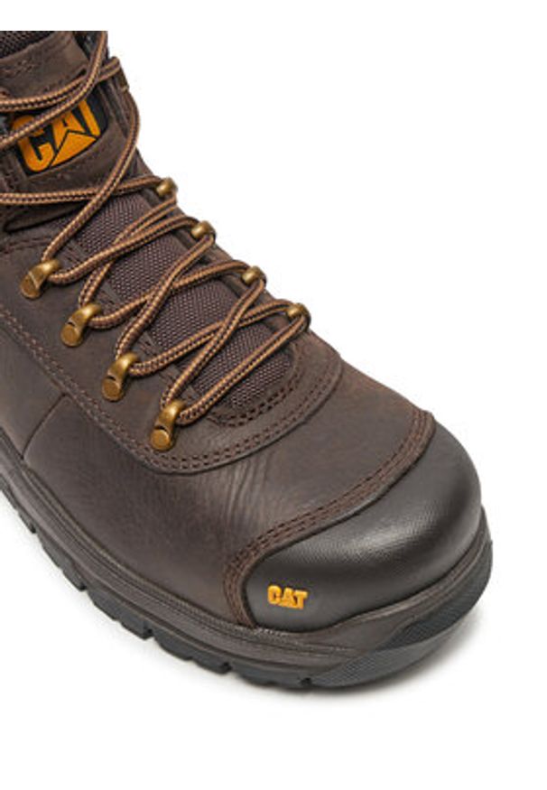 CAT Footwear Trapery Pneumatic 2.0 St S3 Wr Hro Src P725694 Brązowy. Kolor: brązowy. Materiał: skóra