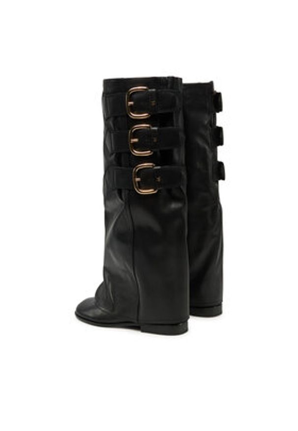 Naked Wolfe Kozaki Anchor 00007 Czarny. Kolor: czarny. Materiał: skóra