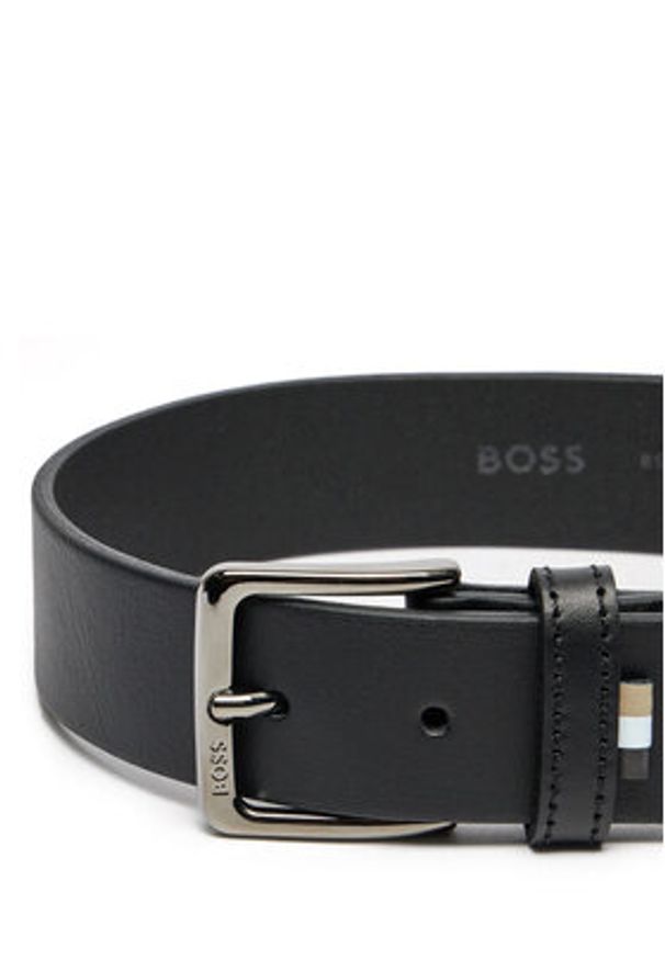BOSS - Boss Pasek Męski Ronnie 50522864 Czarny. Kolor: czarny. Materiał: skóra