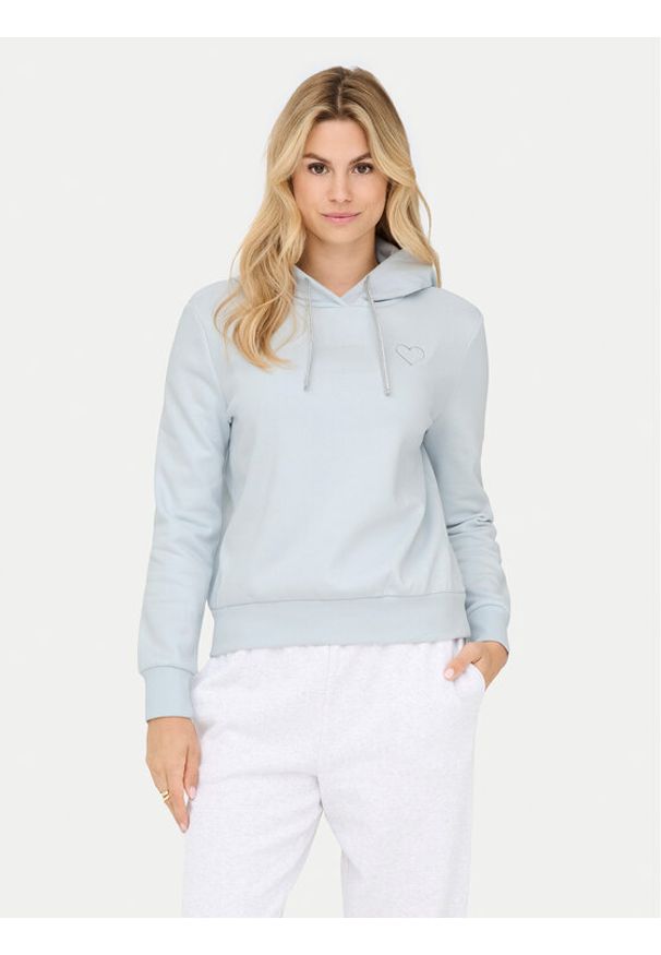 only - ONLY Bluza Noli 15312874 Błękitny Regular Fit. Kolor: niebieski. Materiał: syntetyk, bawełna