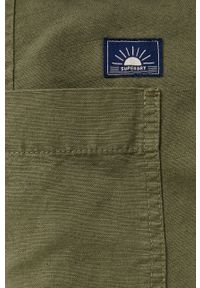 Superdry - Spodnie. Okazja: na co dzień. Kolor: zielony. Materiał: tkanina. Wzór: gładki. Styl: casual #3