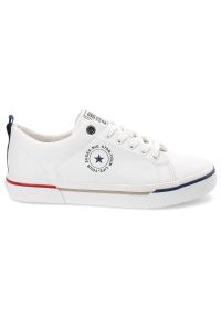 Big-Star - Białe Trampki Big Star Sportowe Obuwie Męskie. Kolor: biały. Materiał: skóra ekologiczna, jeans. Sezon: lato. Styl: sportowy