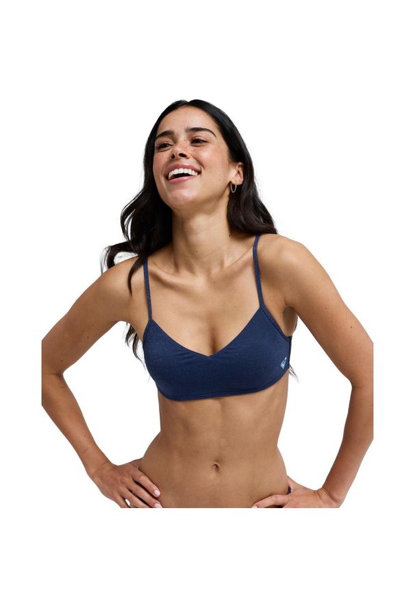 Roxy - Stanik bikini typu bralette dla Kobiety ROXY SHINE Niebieski. Kolor: niebieski. Materiał: tkanina, poliamid, włókno, elastan