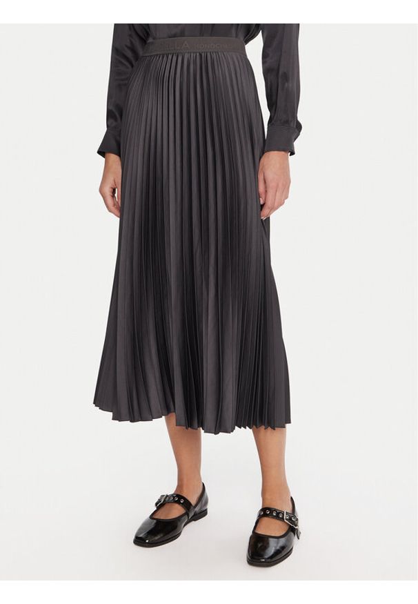 Marella Spódnica plisowana Pontiac 2523106045 Szary Regular Fit. Kolor: szary. Materiał: wiskoza