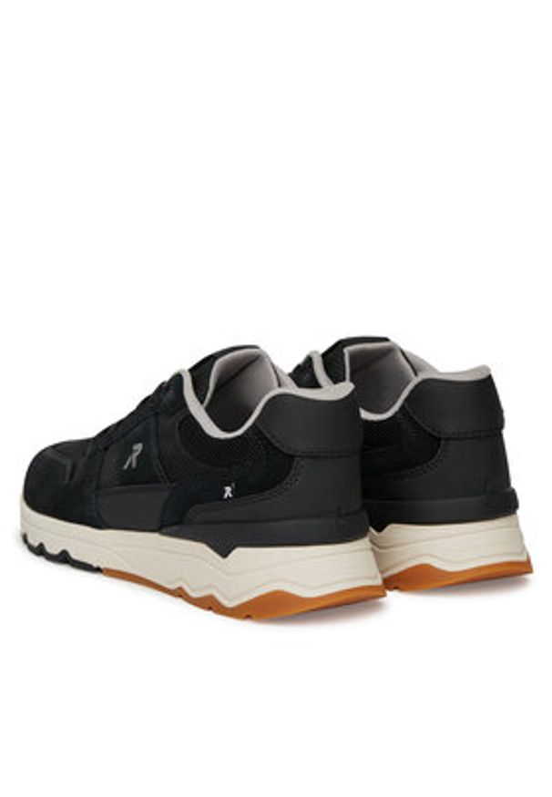 Rieker Revolution Lifestyle Sneakersy U0905-00 Czarny. Kolor: czarny. Materiał: skóra, zamsz