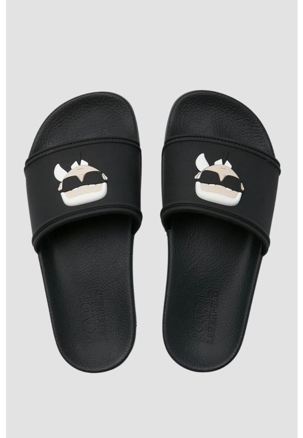 Karl Lagerfeld - KARL LAGERFELD Czarne męskie klapki KONDO Karl NFT, Rozmiar 42. Kolor: czarny