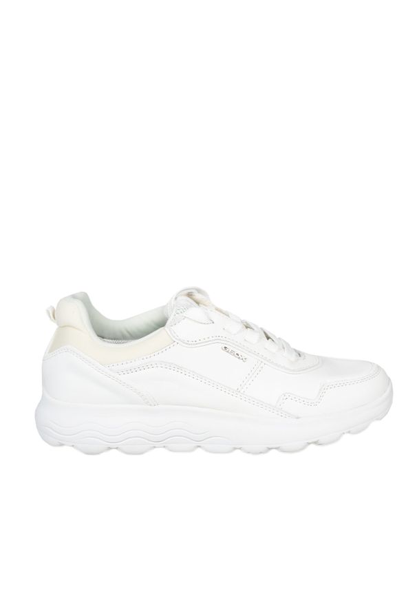 Geox Sneakersy "Spherica" | D16NUD 00085 | Kobieta | Biały. Nosek buta: okrągły. Kolor: biały. Materiał: skóra, tkanina