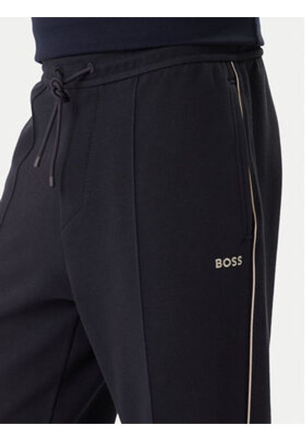 BOSS Dres Join 50564269 Granatowy Regular Fit. Kolor: niebieski. Materiał: syntetyk, bawełna