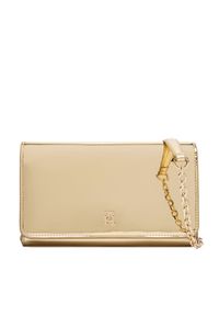 TOMMY HILFIGER - Tommy Hilfiger Torebka Icon Flap W/Chain Met AW0AW17959 Złoty. Kolor: złoty. Materiał: skórzane