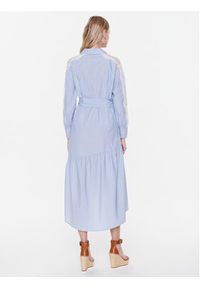 TwinSet - TWINSET Sukienka koszulowa 231TP2153 Niebieski Relaxed Fit. Kolor: niebieski. Materiał: bawełna. Typ sukienki: koszulowe #5