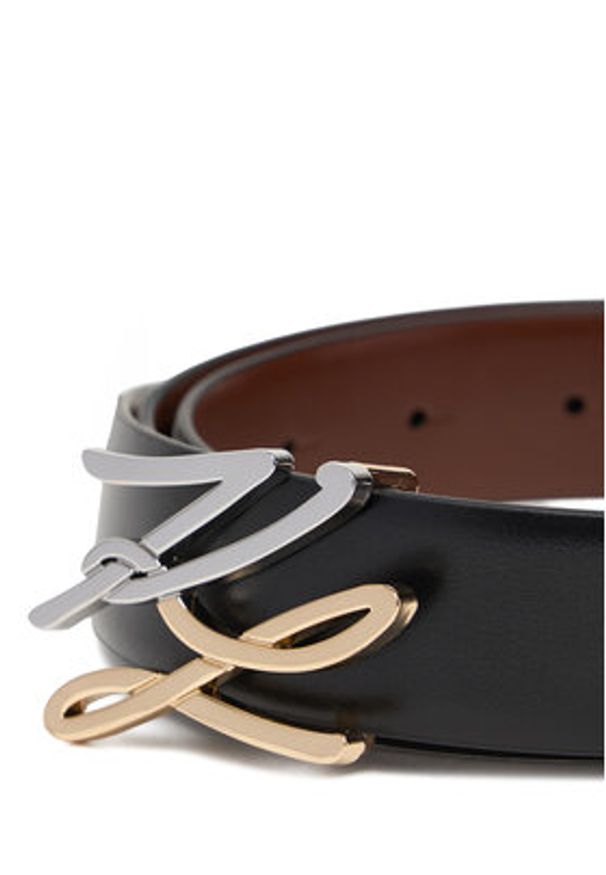 Karl Lagerfeld - KARL LAGERFELD Pasek Damski B1W33044 Czarny. Kolor: czarny. Materiał: skóra