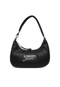 Tommy Jeans Torebka Tjw Bold Script Shoulder Bag AW0AW17895 Czarny. Kolor: czarny. Materiał: skórzane
