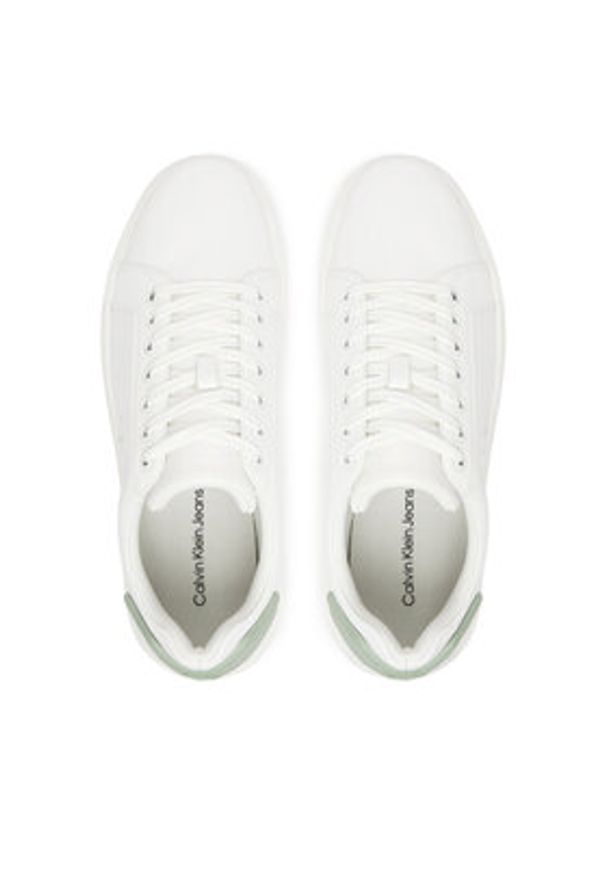 Calvin Klein Jeans Sneakersy YM0YM01296 Biały. Kolor: biały. Materiał: skóra
