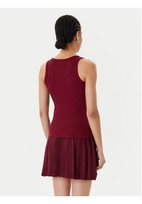 Guess Top V4YP06 K8RT2 Bordowy Regular Fit. Kolor: czerwony. Materiał: wiskoza #5