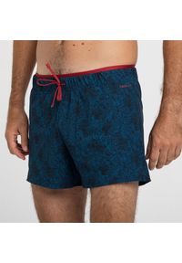 NABAIJI - Szorty krótkie pływackie męskie Nabaiji 100 Tega. Kolor: wielokolorowy, czarny, czerwony, różowy. Materiał: poliester, materiał, elastan. Długość: krótkie. Wzór: nadruk #1