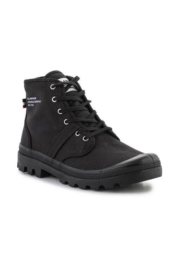Buty do chodzenia unisex Palladium Pallabrousse Legion. Wysokość cholewki: za kostkę. Zapięcie: sznurówki. Kolor: czarny. Materiał: guma, materiał, tkanina, syntetyk. Szerokość cholewki: normalna. Sport: turystyka piesza