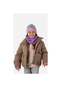 Czapka dla dzieci Barts Dahlea. Kolor: fioletowy. Materiał: polar, materiał. Wzór: motyw zwierzęcy #2