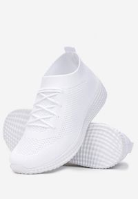 Born2be - Białe Buty Sportowe Marza. Nosek buta: okrągły. Kolor: biały. Materiał: materiał. Szerokość cholewki: normalna #5