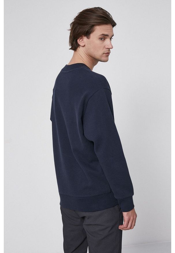 medicine - Medicine - Bluza bawełniana Basic. Okazja: na co dzień. Kolor: niebieski. Materiał: bawełna. Wzór: gładki. Styl: casual