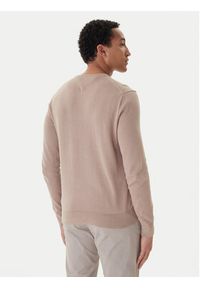 TOMMY HILFIGER - Tommy Hilfiger Sweter Essential MW0MW14745 Beżowy Regular Fit. Kolor: beżowy. Materiał: bawełna #5