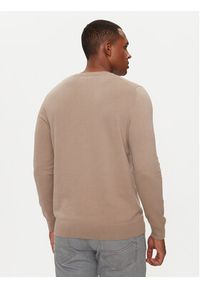 Sisley Sweter 10F2S1C78 Beżowy Slim Fit. Kolor: beżowy. Materiał: bawełna