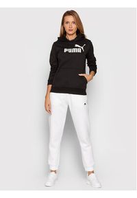 Puma Bluza Essentials Logo 586788 Czarny Regular Fit. Kolor: czarny. Materiał: bawełna #5