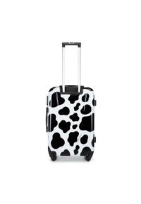 Wittchen - Średnia walizka z ABS-u z nadrukiem czarno-biała. Kolor: czarny, biały, wielokolorowy. Materiał: guma. Wzór: nadruk. Styl: wakacyjny #6