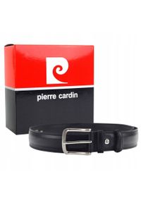 Pasek skórzany Pierre Cardin [D] 6209 NERO czarny. Kolor: czarny. Materiał: skóra. Styl: klasyczny
