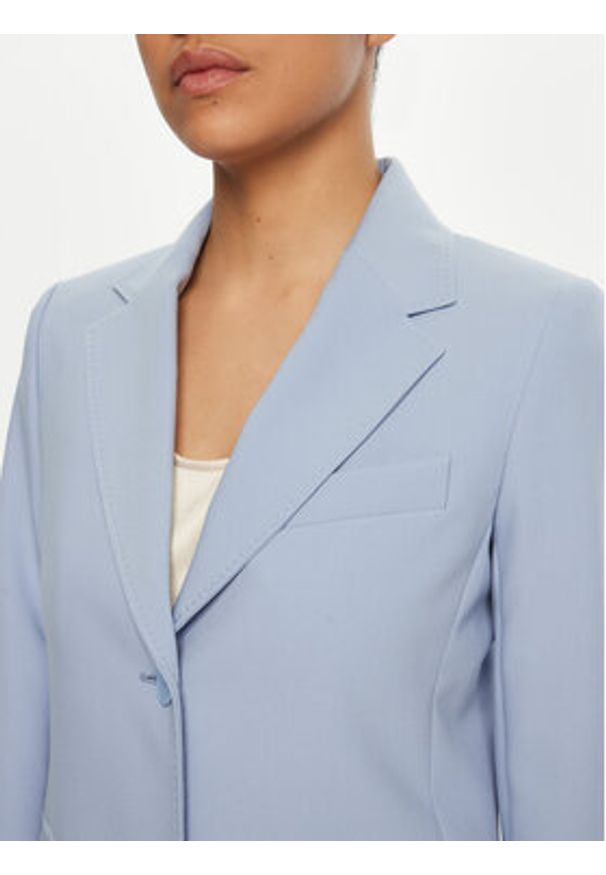 Weekend Max Mara Marynarka Uva 2515041041 Błękitny Slim Fit. Kolor: niebieski. Materiał: syntetyk